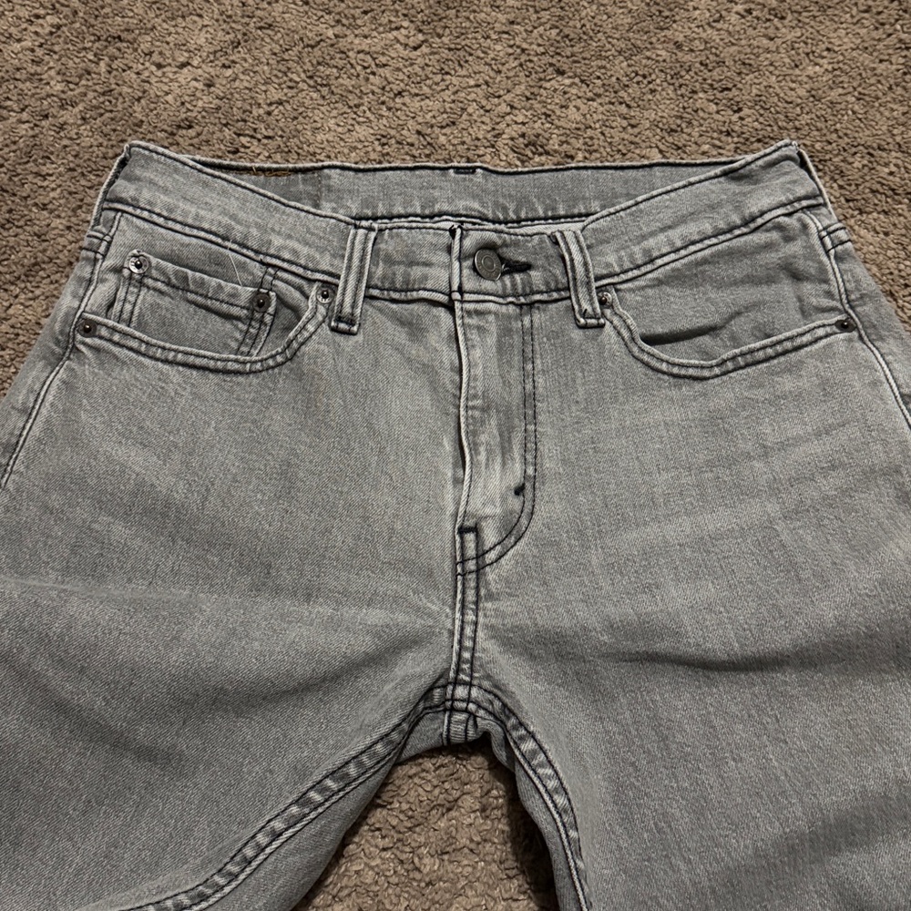 Wmns Levi’s 514 Gray Jeans-Sz tag 29x30-58% Cotton Blend-EUC - Picture 7 of 14